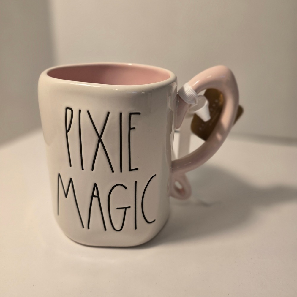 Rae Dunn Pixie Magic Mug with Pink and Gold Accents